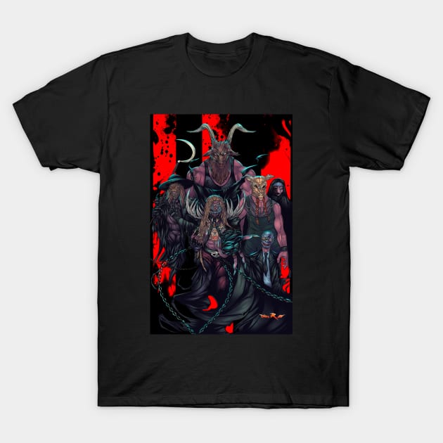 The New Fiend Family 2 T-Shirt by Triple R Art